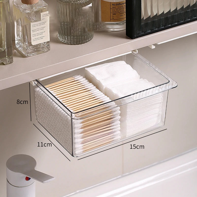 Pull-Out Bathroom Cotton Stick Storage Box