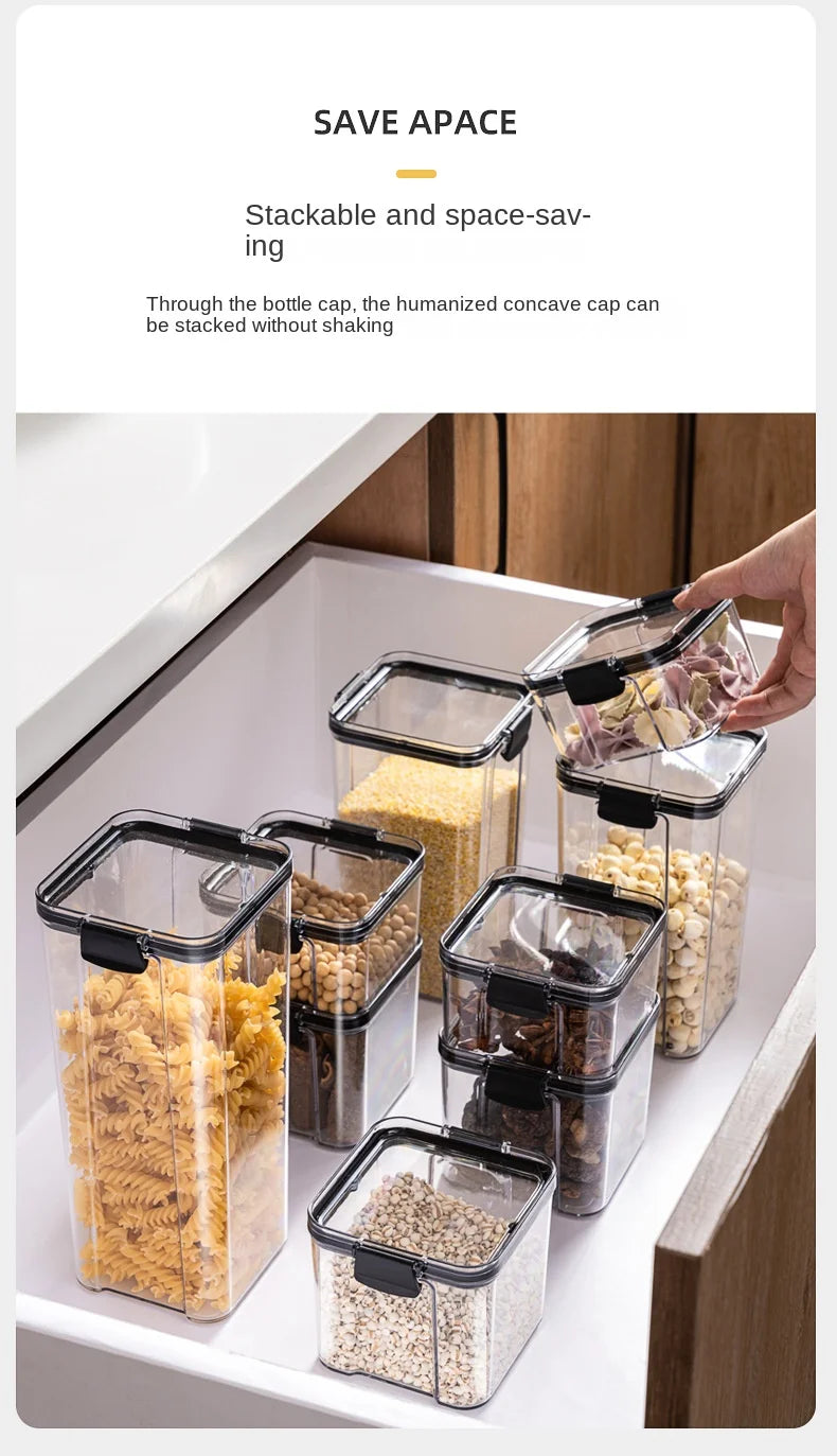 Sealed Jars Kitchen Grain Storage Organizer Large Tank Plastic Moisture-proof