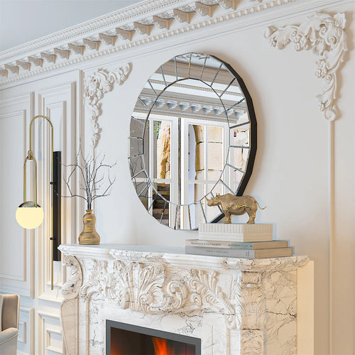 31.5" Round Decorative Wall Mirror