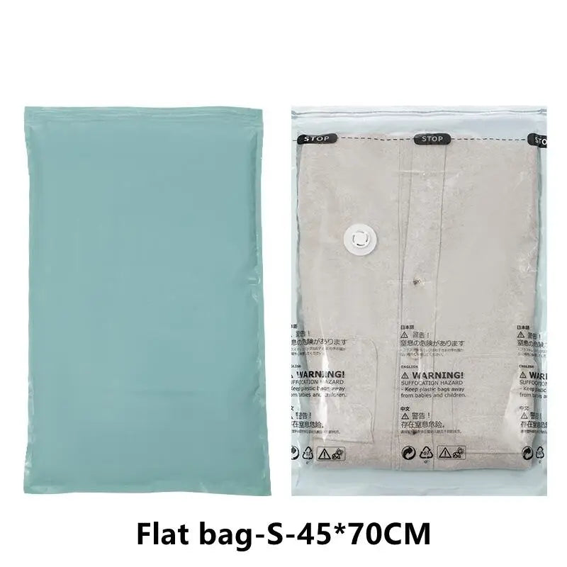 Vacuum Compression Storage Bags – No Pump
