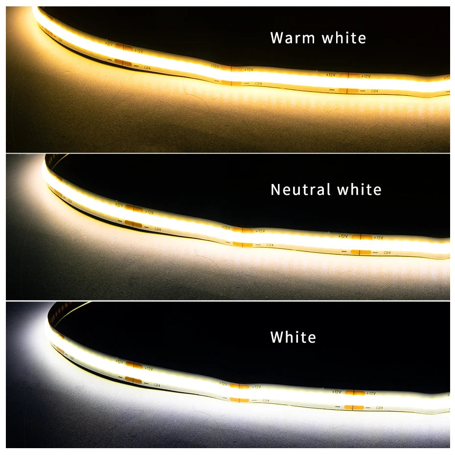 24V COB LED Strip with Dimmer & Plug