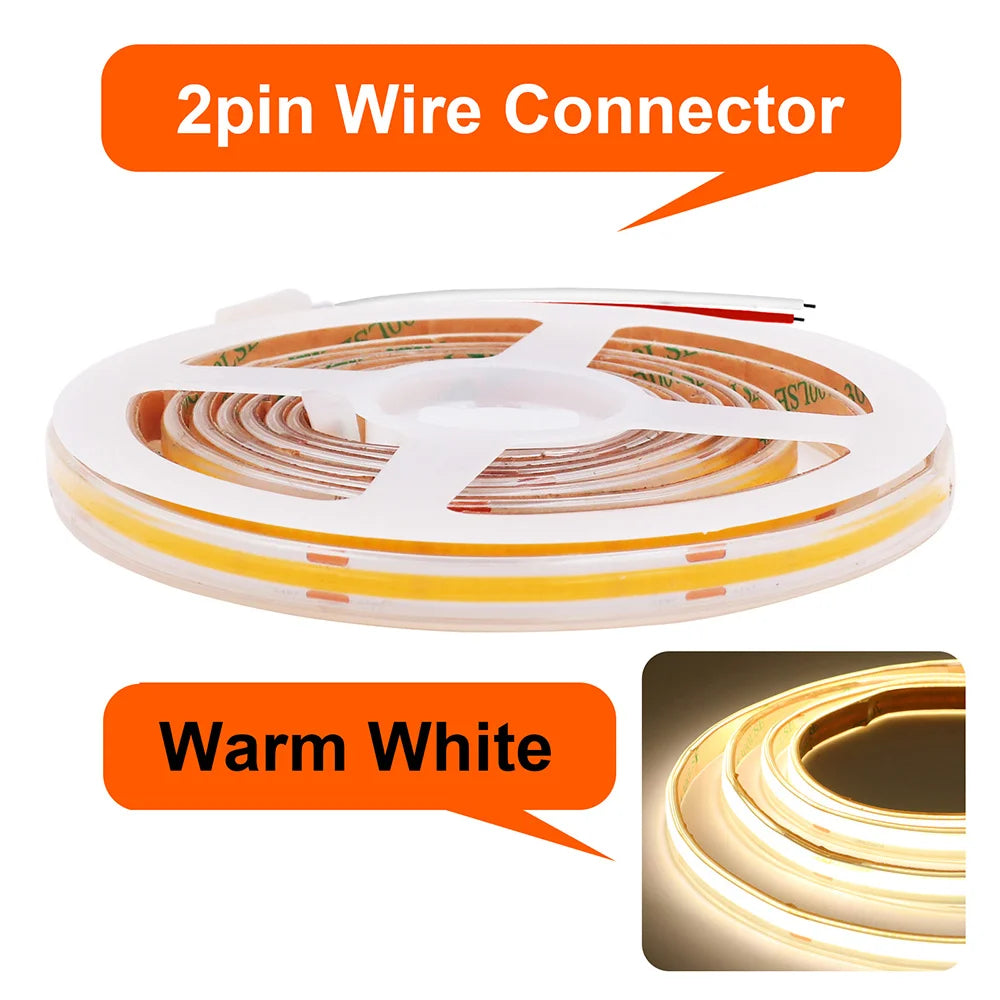 Waterproof COB LED Strip Light IP67 12V/24V