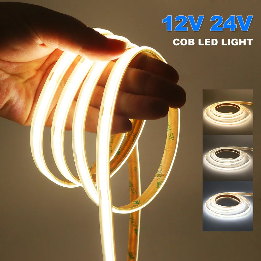 Waterproof COB LED Strip Light IP67 12V/24V