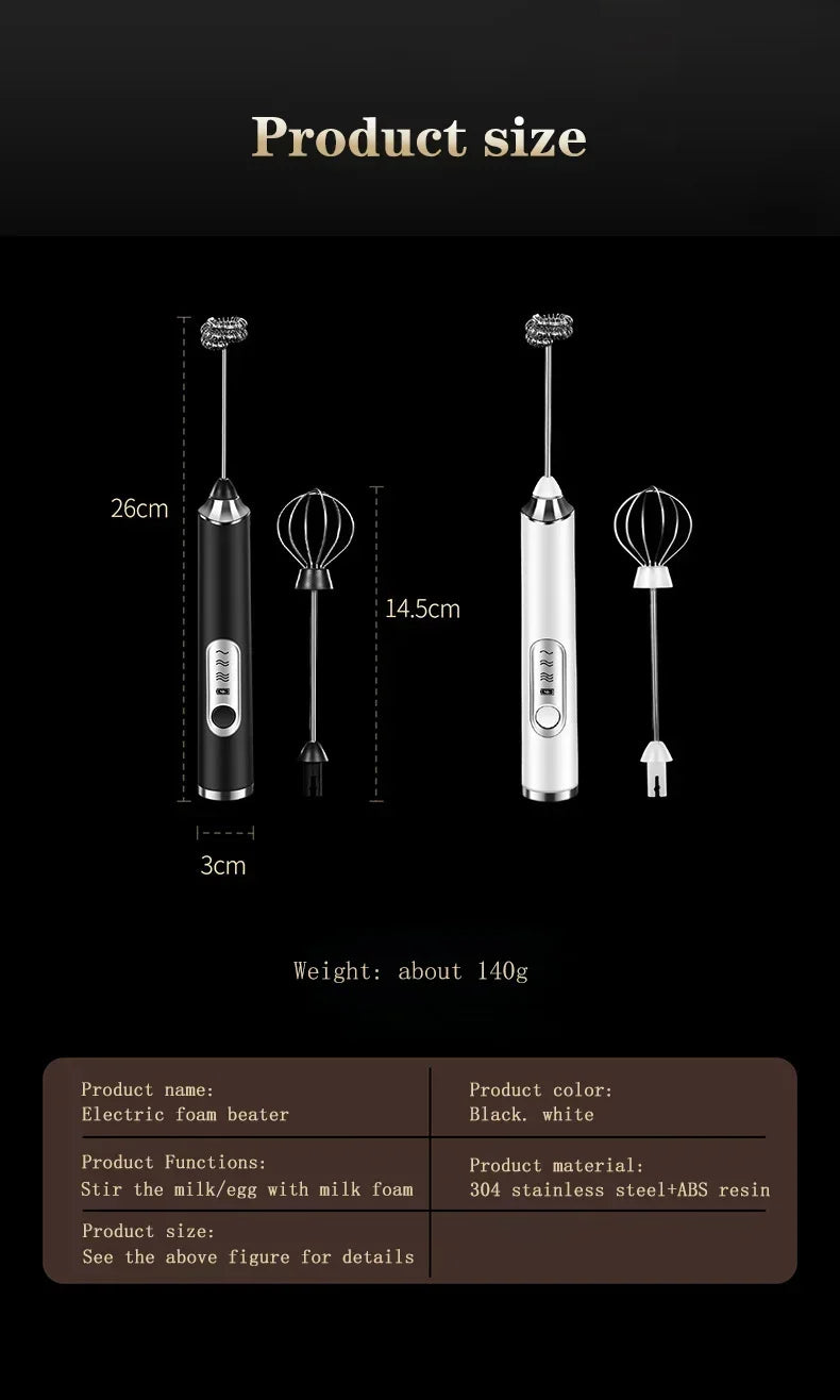 Cordless Home Kitchen Gadgets Electric Kitchens Accessories Milk Mixer
