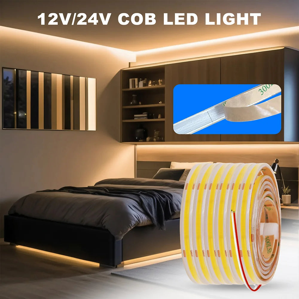 Waterproof COB LED Strip Light IP67 12V/24V