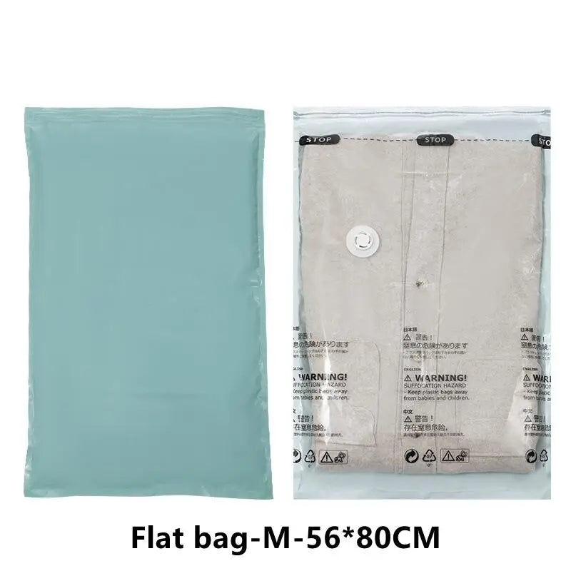 Vacuum Compression Storage Bags – No Pump