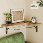 Rustic Wooden Floating Wall Shelf