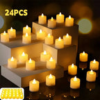 Flameless LED Tea Light Candles 24pcs