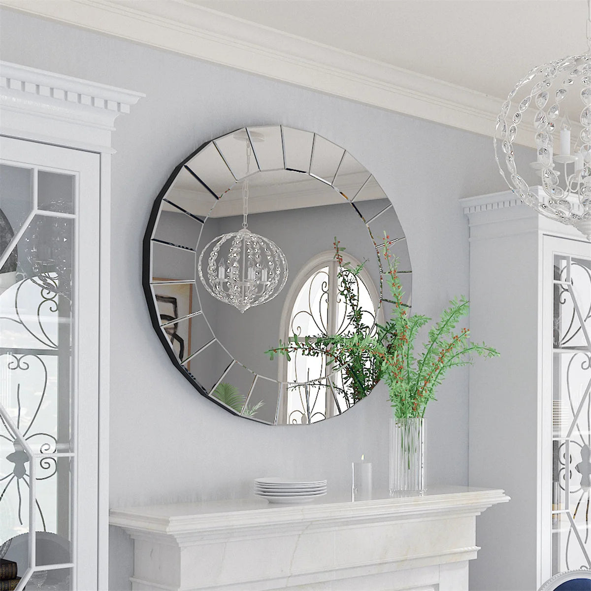 31.5" Round Decorative Wall Mirror
