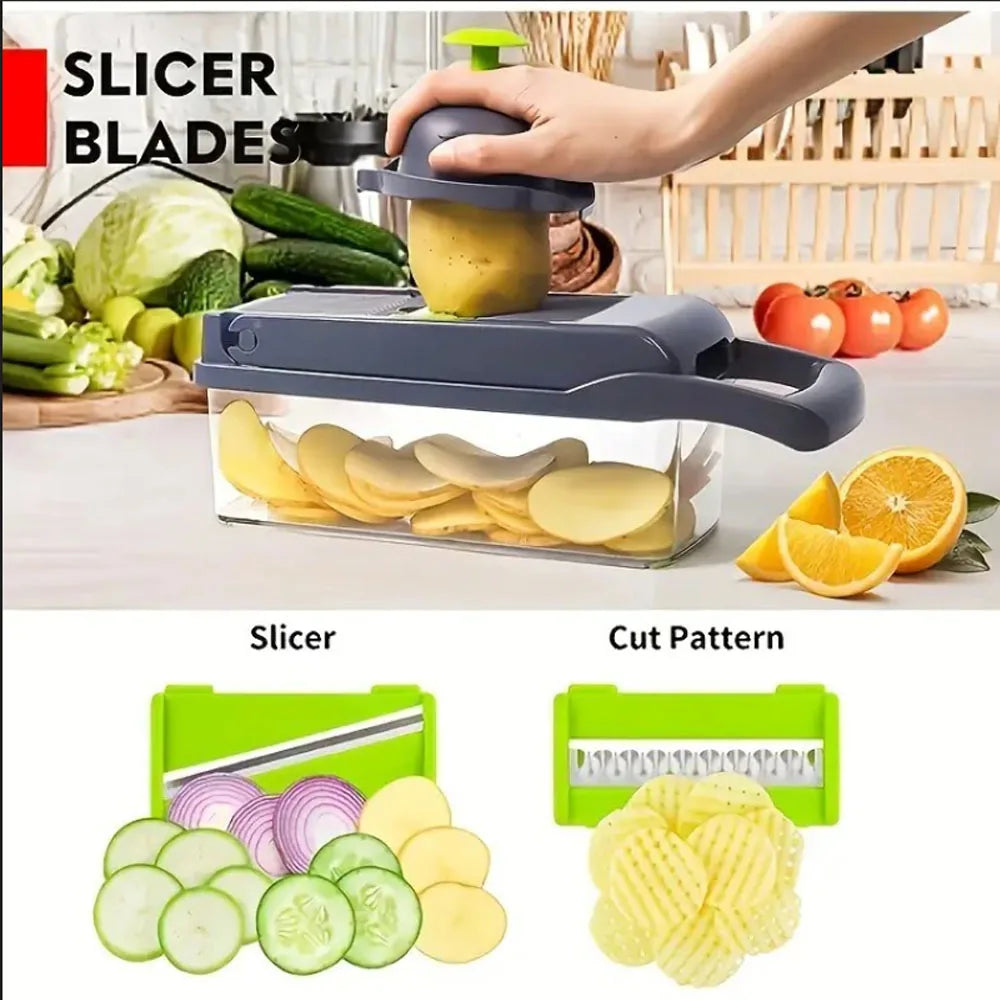 Vegetable Chopper & Mandoline Slicer Set