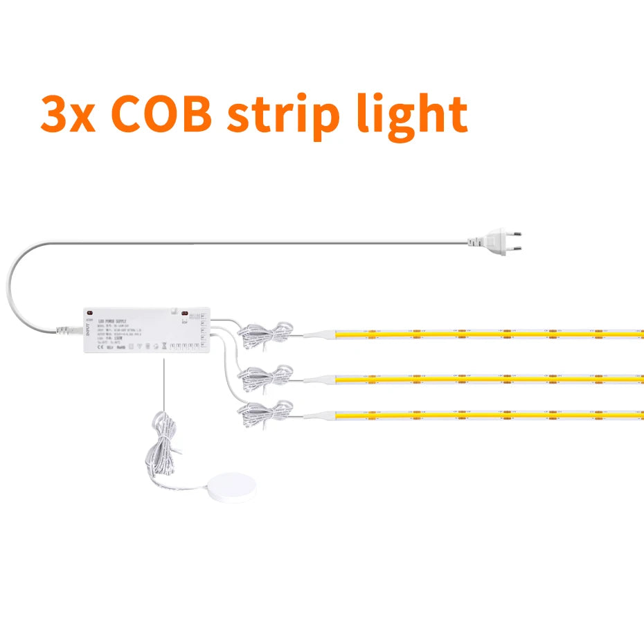 24V COB LED Strip with Dimmer & Plug