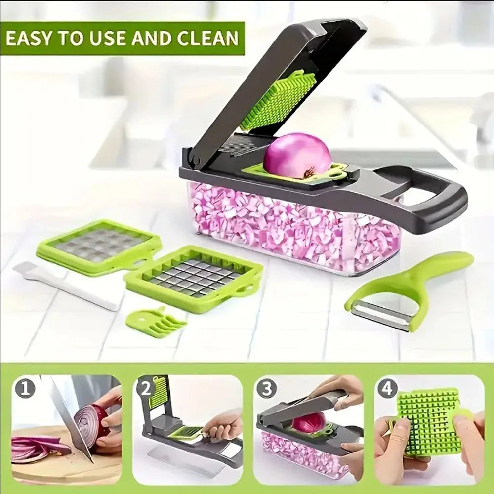 Vegetable Chopper & Mandoline Slicer Set