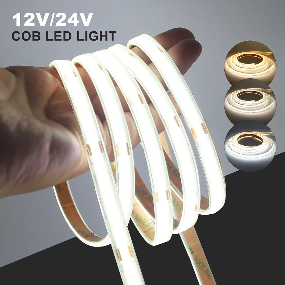 Waterproof COB LED Strip Light IP67 12V/24V