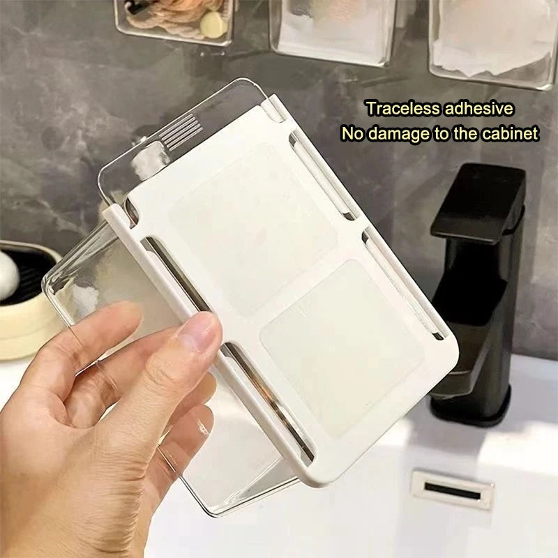 Pull-Out Bathroom Cotton Stick Storage Box