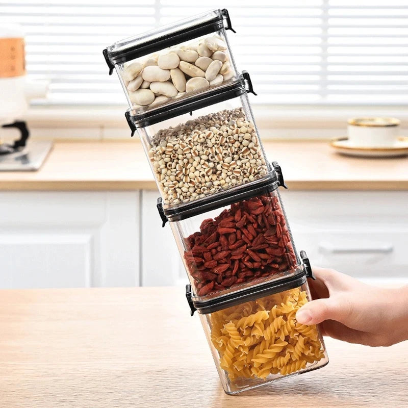 Sealed Jars Kitchen Grain Storage Organizer Large Tank Plastic Moisture-proof