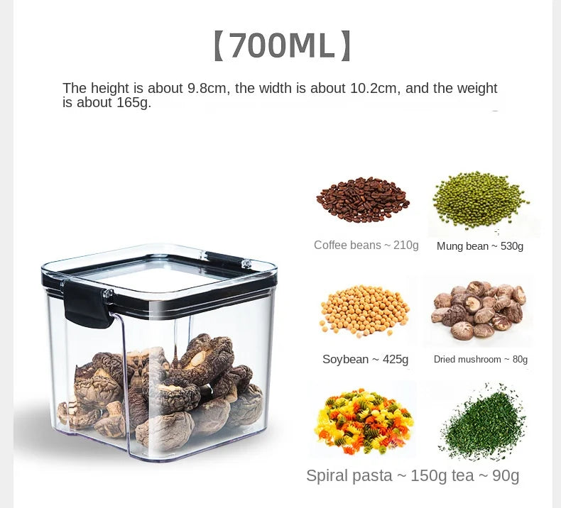 Sealed Jars Kitchen Grain Storage Organizer Large Tank Plastic Moisture-proof