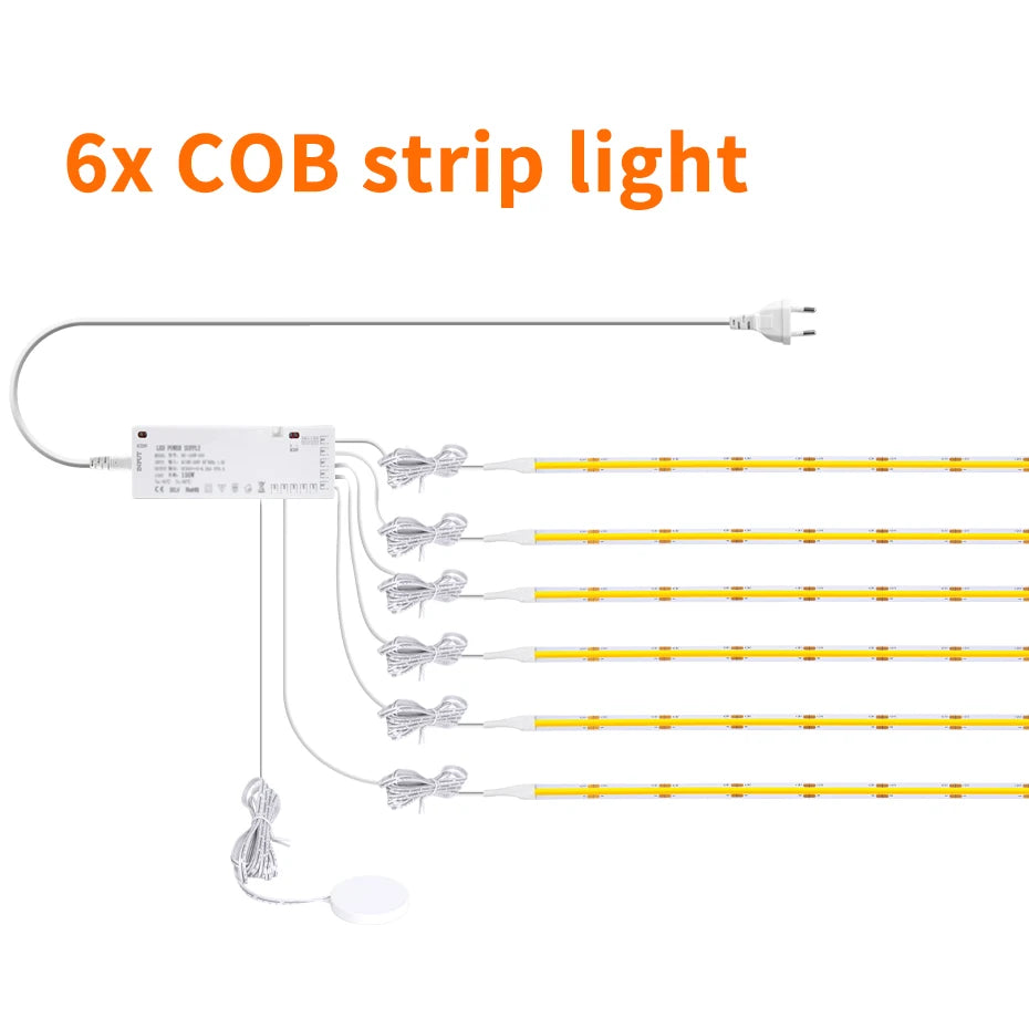 24V COB LED Strip with Dimmer & Plug