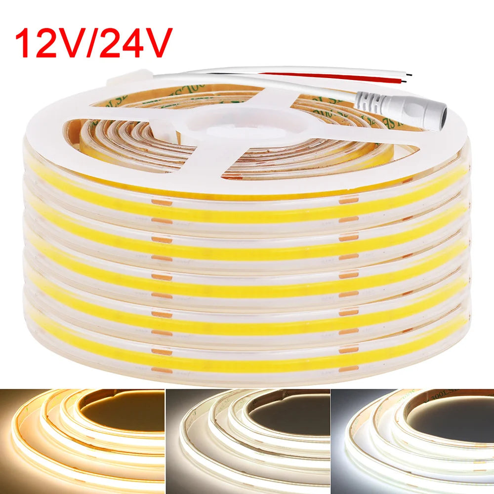 Waterproof COB LED Strip Light IP67 12V/24V