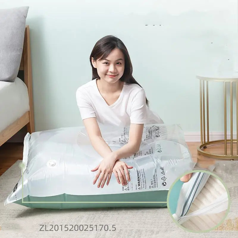 Vacuum Compression Storage Bags – No Pump