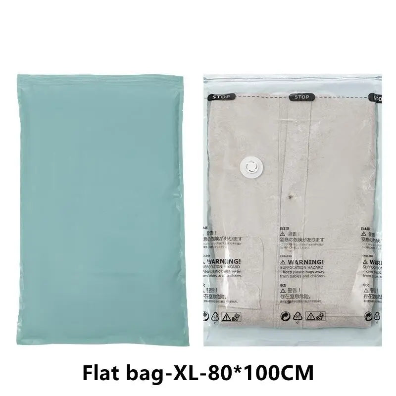 Vacuum Compression Storage Bags – No Pump