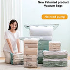 Vacuum Compression Storage Bags – No Pump