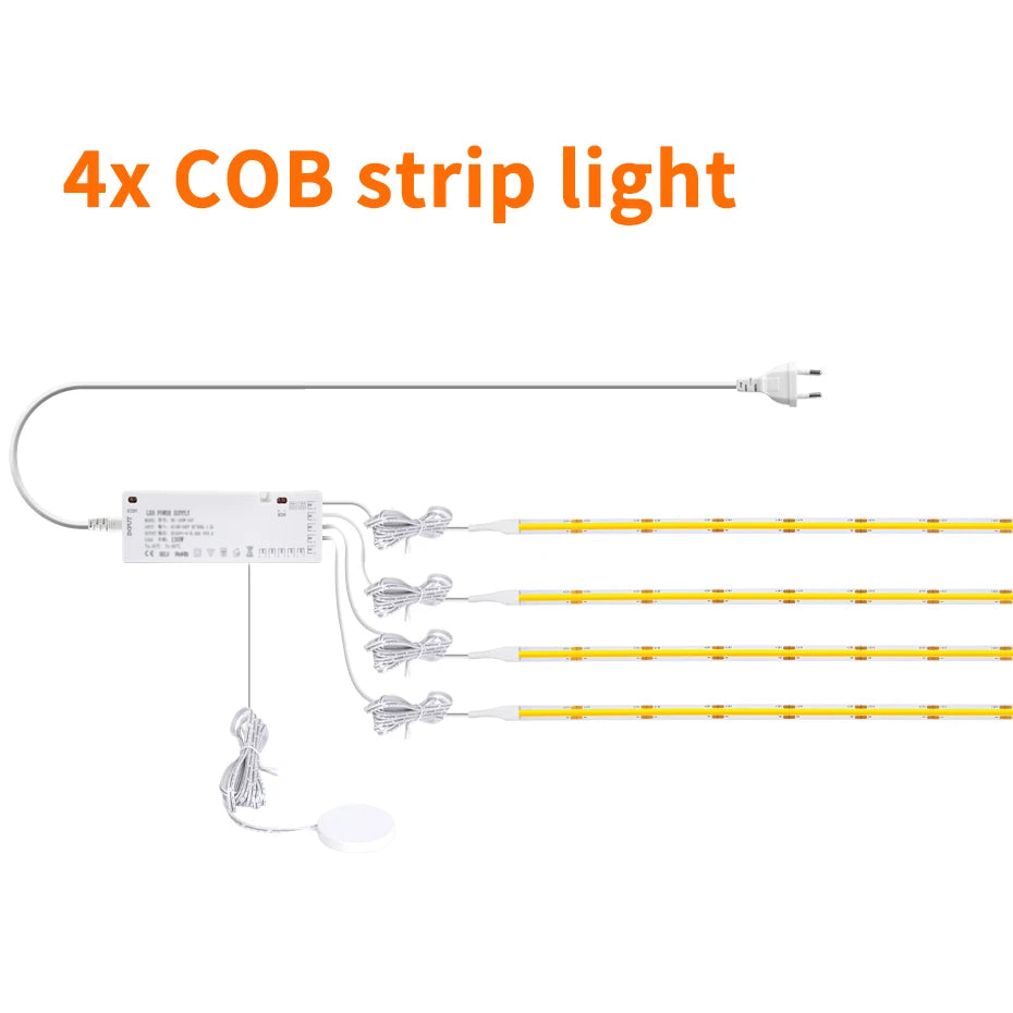 24V COB LED Strip with Dimmer & Plug
