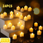 Flameless LED Tea Light Candles 24pcs