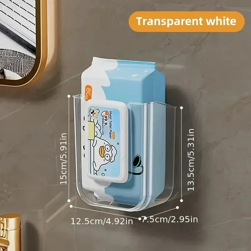 Wall-Mounted Punch-Free Tissue & Wipes Box