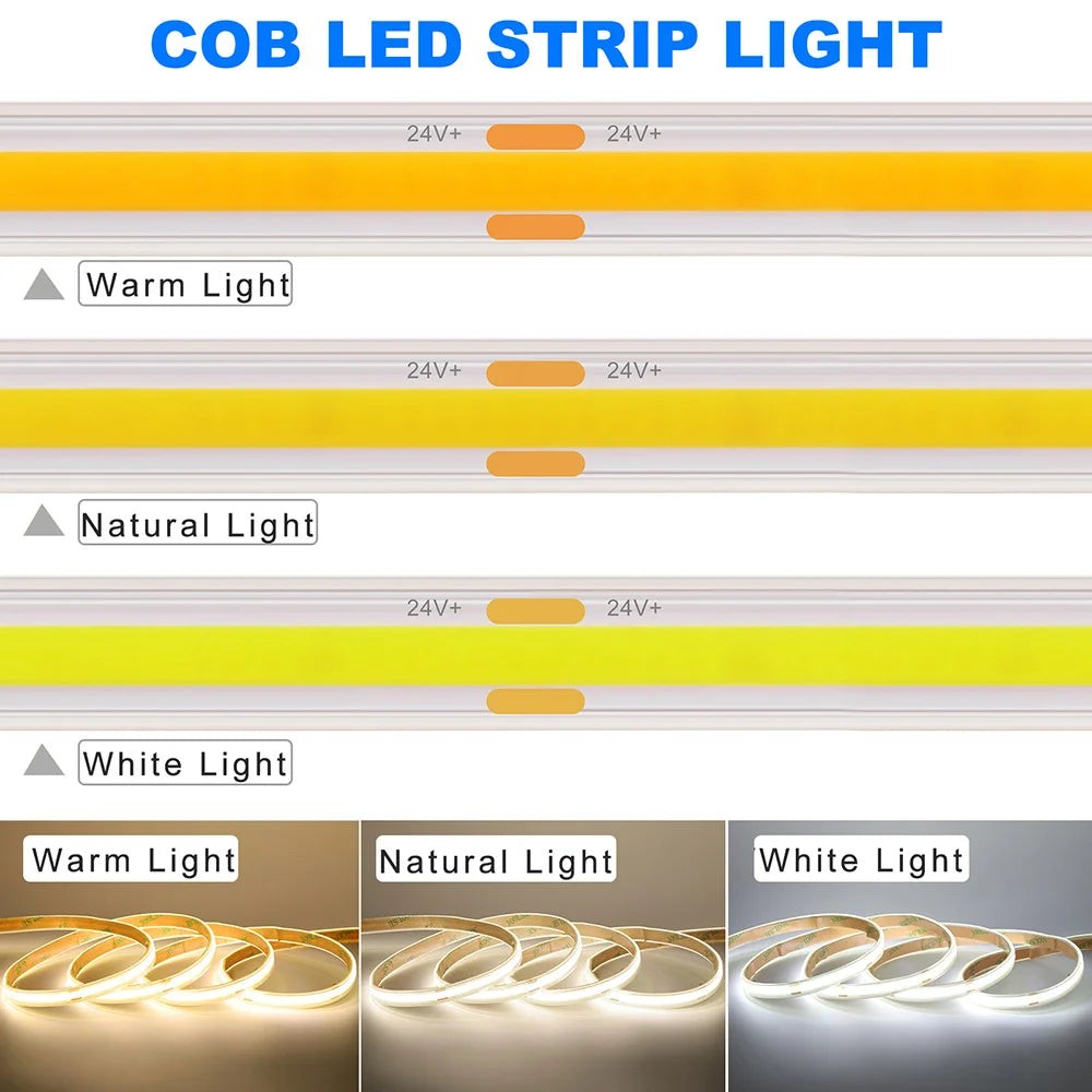 Waterproof COB LED Strip Light IP67 12V/24V