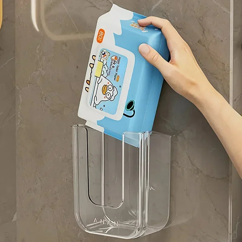 Wall-Mounted Punch-Free Tissue & Wipes Box