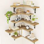 Rustic Wooden Floating Wall Shelf