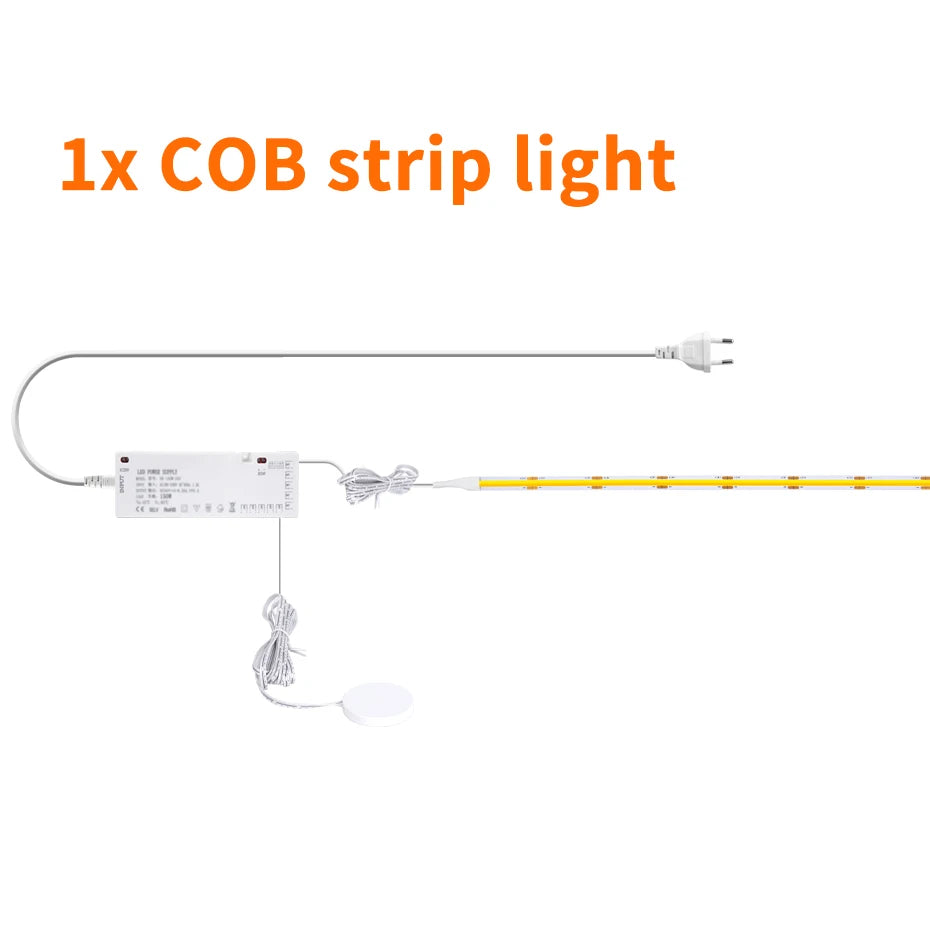 24V COB LED Strip with Dimmer & Plug