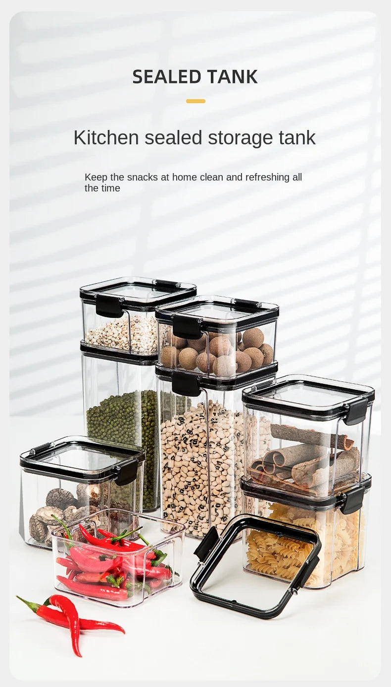 Sealed Jars Kitchen Grain Storage Organizer Large Tank Plastic Moisture-proof
