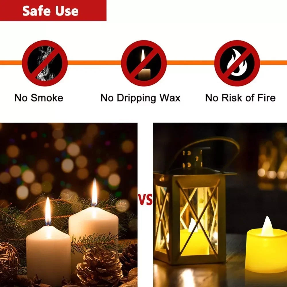 Flameless LED Tea Light Candles 24pcs