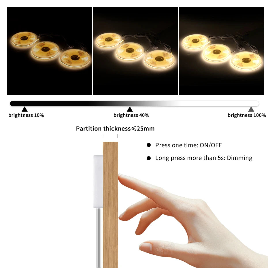 24V COB LED Strip with Dimmer & Plug