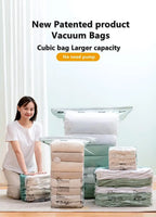 Vacuum Compression Storage Bags – No Pump
