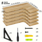 Rustic Wooden Floating Wall Shelf