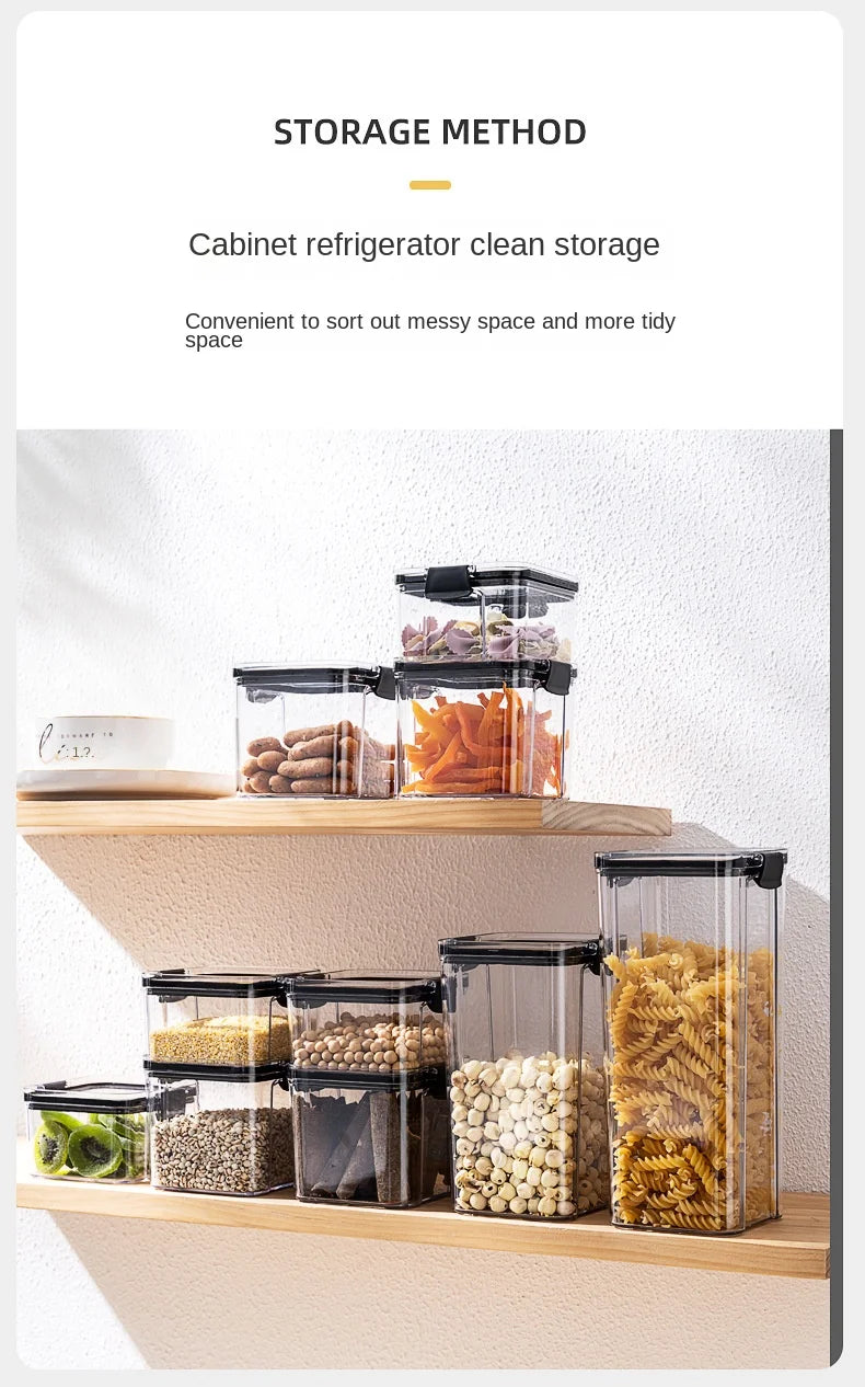Sealed Jars Kitchen Grain Storage Organizer Large Tank Plastic Moisture-proof