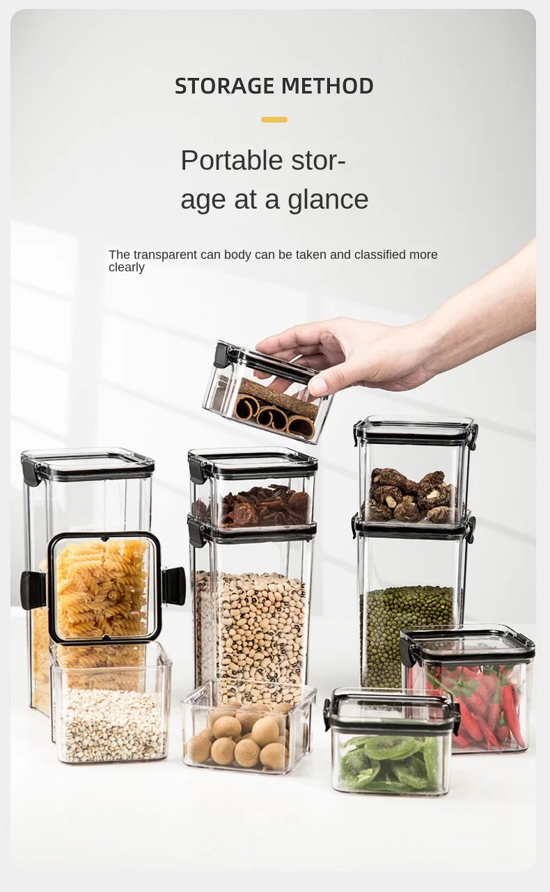Sealed Jars Kitchen Grain Storage Organizer Large Tank Plastic Moisture-proof